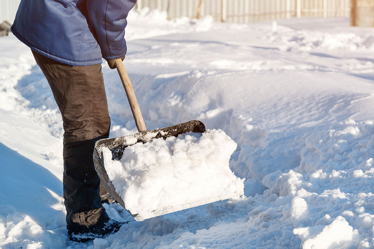 shovelling snow