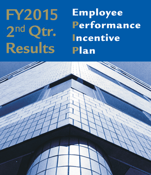Employee performance incentive plan 2015 2nd quarter results