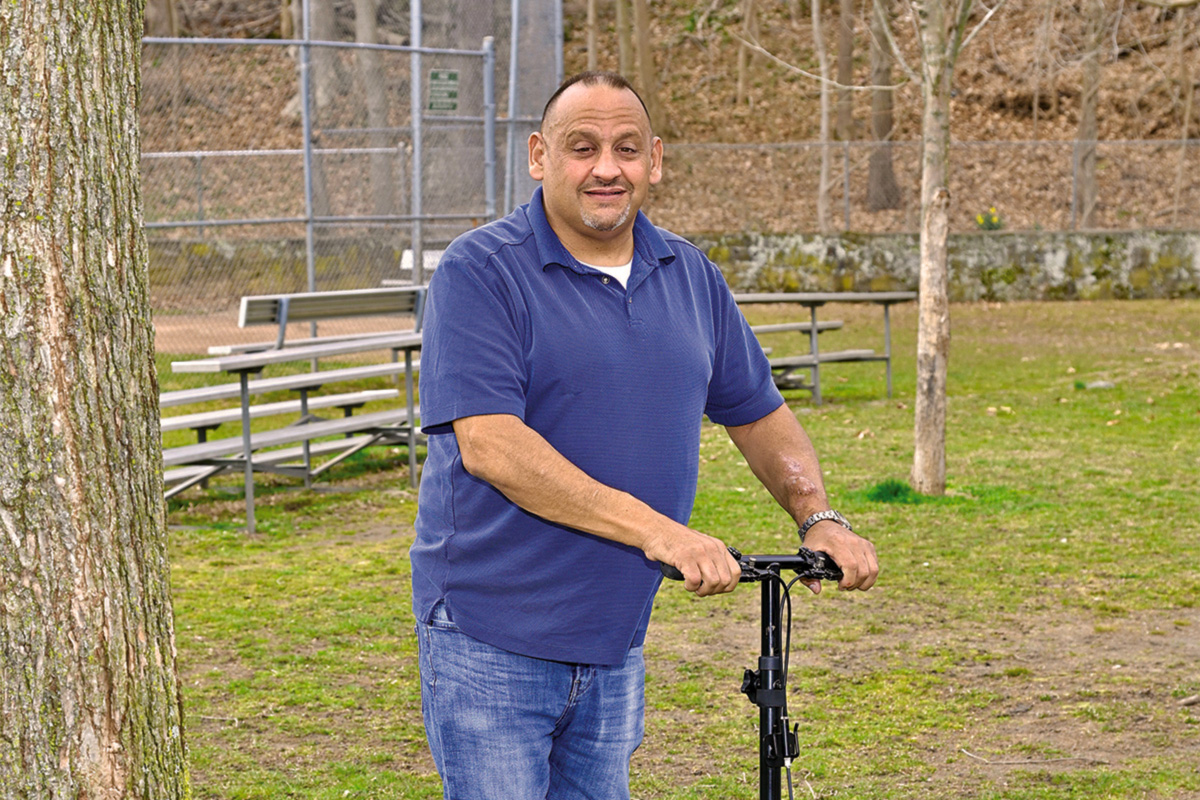 Patrick Bria at the Bible Street Park in Greenwich