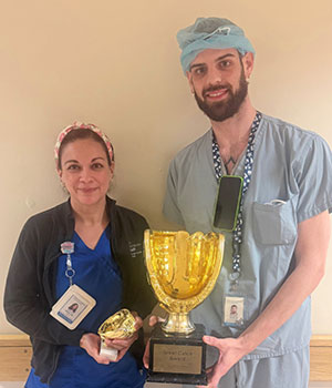 Jessica Pagan, RN, and Michael Waselik, OR 