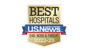 US News and World Report badge ear nose and throat 