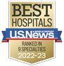 US News and World Report badge 9 specialties 