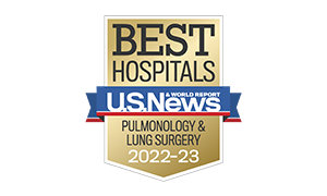 US News and World Report badge pulmonology and lung surgery