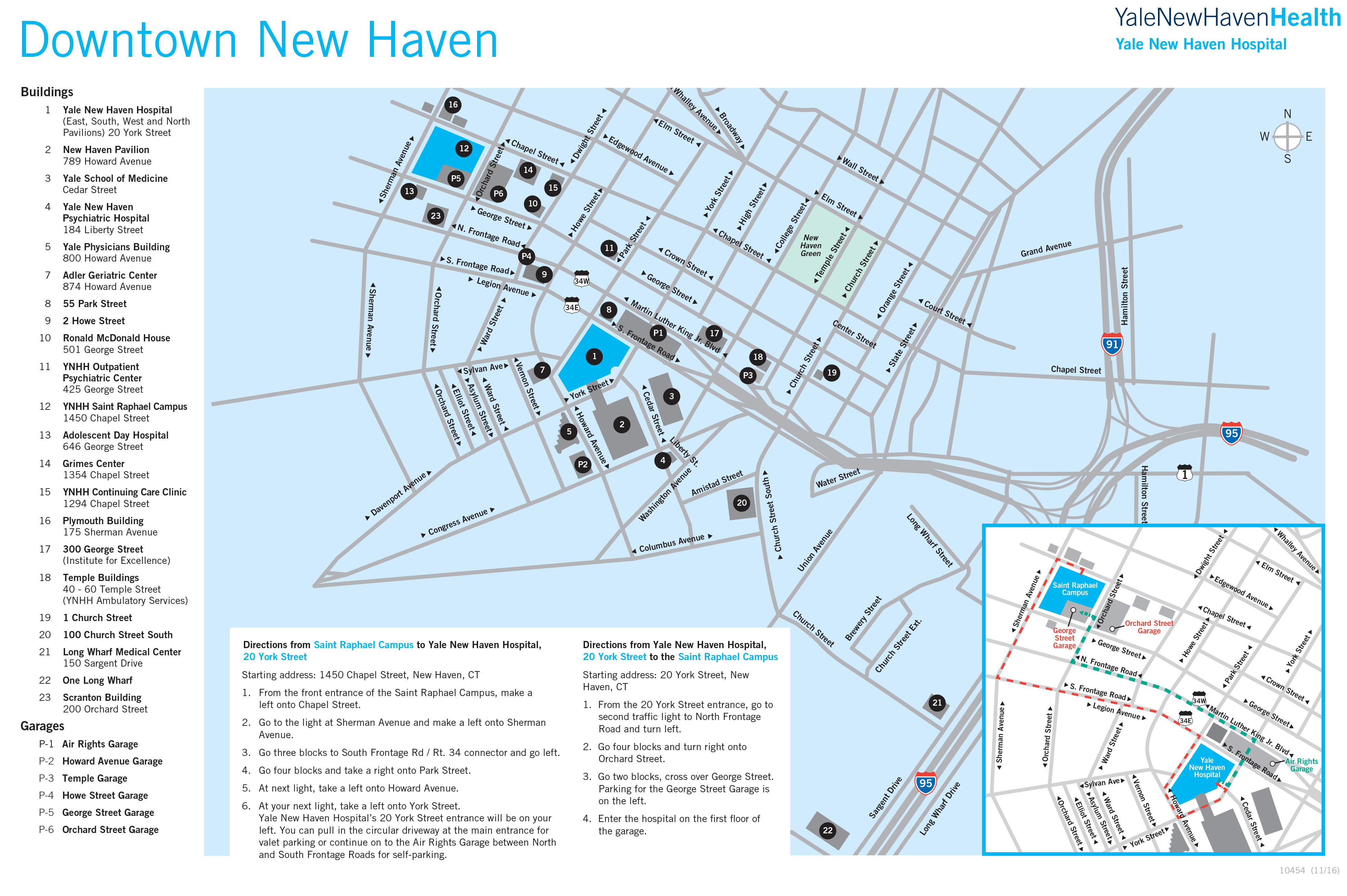 Yale New Haven Hospital Walking Maps